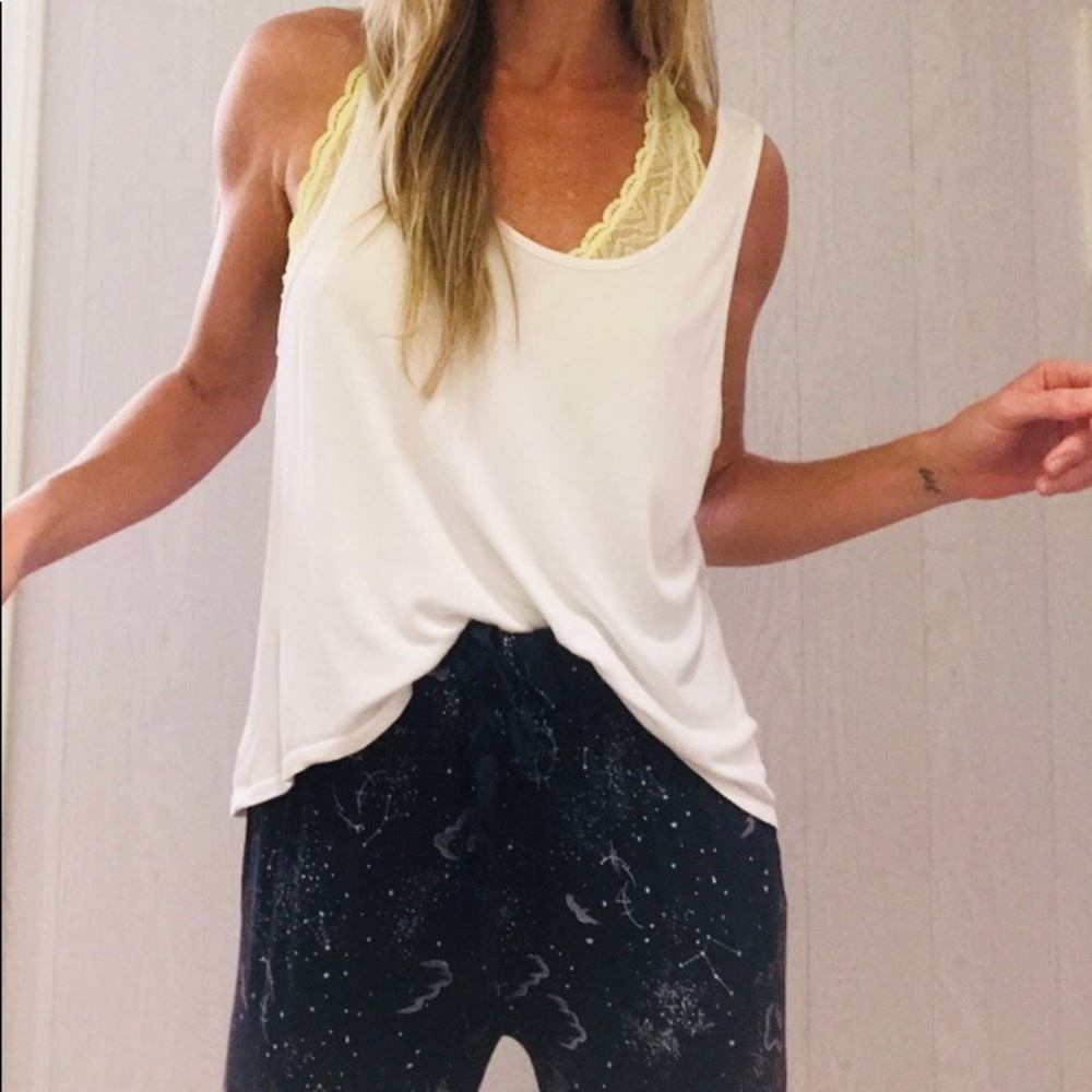 🦩🌟 Michael Stars white lounge tank 🌟